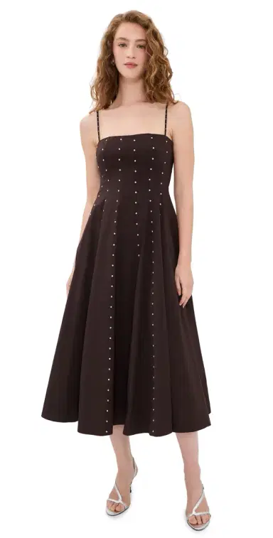Staud Wylie Dress Earth Studs 2 | Thumbnail 1 Staud Wylie Dress Earth Studs 2 | Thumbnail 1