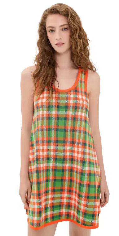 Staud Piazza Dress Villa Plaid S | Thumbnail 1 Staud Piazza Dress Villa Plaid S | Thumbnail 1