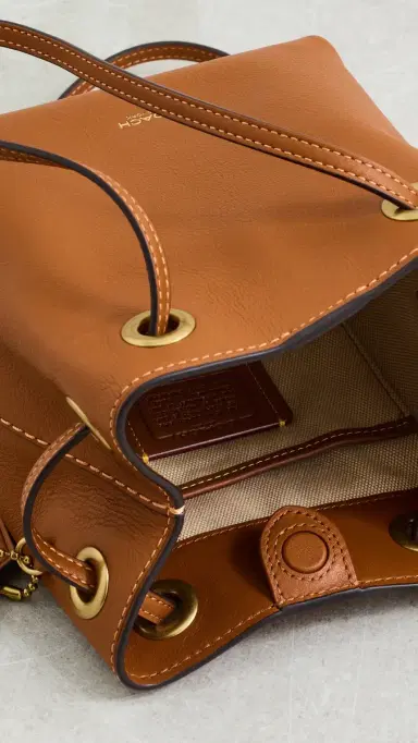 Coach Leather Jade Drawstring Bucket Bag | Thumbnail 6 Coach Leather Jade Drawstring Bucket Bag | Thumbnail 6