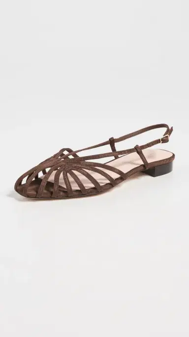 Loeffler Randall Devon Lattice Slingback Sandals Chocolate 6 | Thumbnail 2