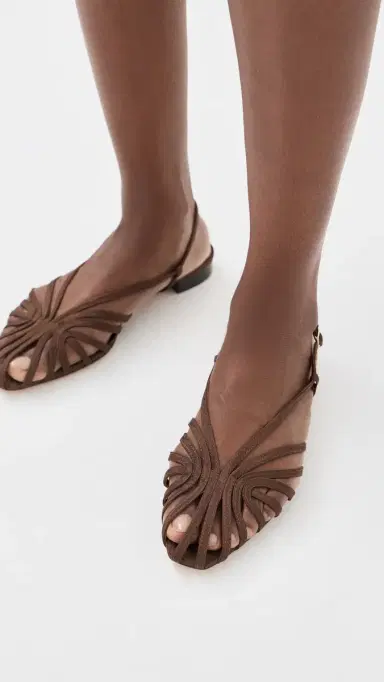 Loeffler Randall Devon Lattice Slingback Sandals Chocolate 6 | Thumbnail 3