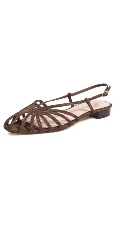 Loeffler Randall Devon Lattice Slingback Sandals Chocolate 6 | Thumbnail 1