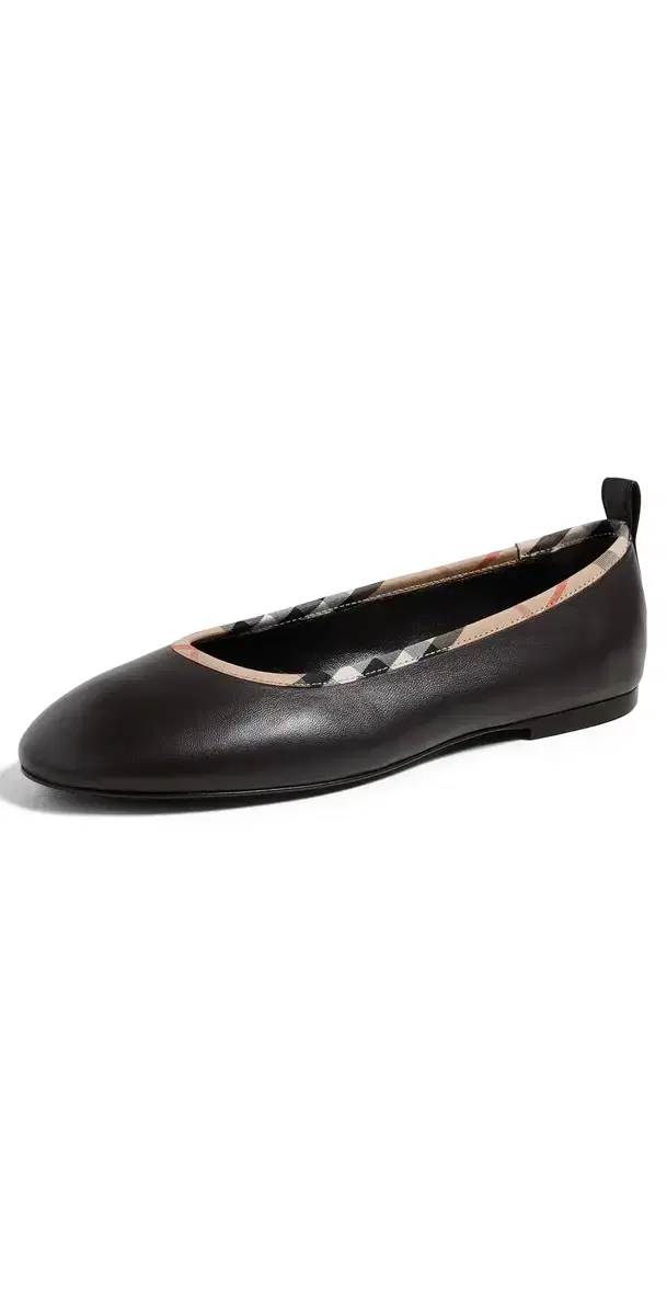 Burberry Robin Ballerina Flats Peat Brown