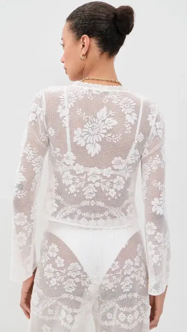 LoveShackFancy Stacellea Top White | Thumbnail 3 LoveShackFancy Stacellea Top White | Thumbnail 3