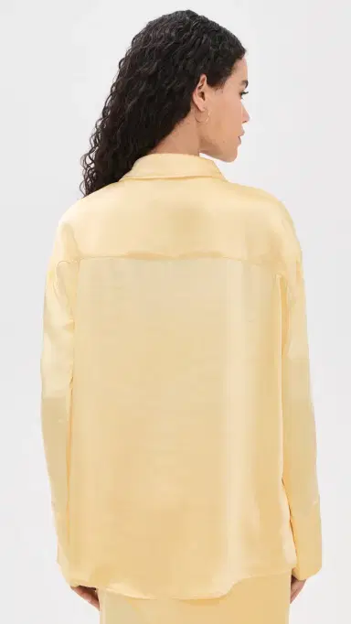 4th & Reckless Corbie Button Down Shirt Lemon L | Thumbnail 3