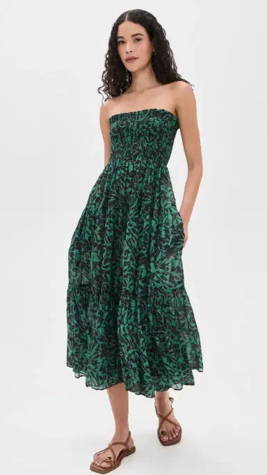 Ulla Johnson Lucca Smocked Coverup Dress Neptune | Thumbnail 2 Ulla Johnson Lucca Smocked Coverup Dress Neptune | Thumbnail 2