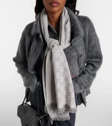 Gucci GG wool jacquard scarf | Thumbnail 5 Gucci GG wool jacquard scarf | Thumbnail 5