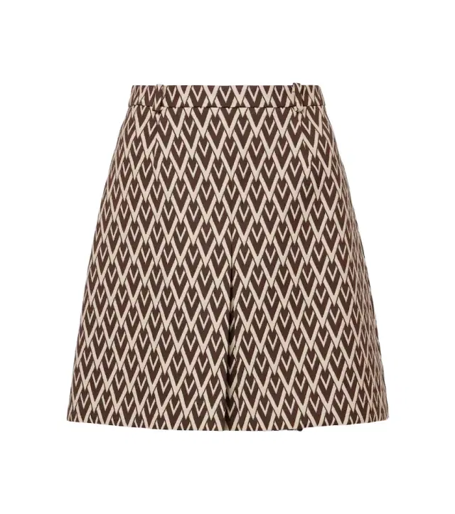 Valentino Toute La V wool jacquard miniskirt