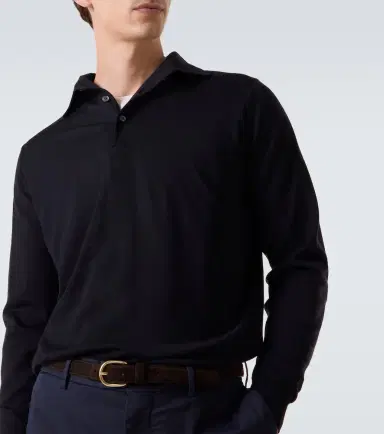 Lardini Virgin wool polo sweater | Thumbnail 3
