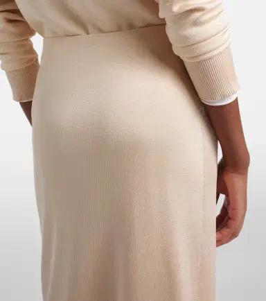Bottega Veneta Layered knitted silk midi skirt | Thumbnail 5