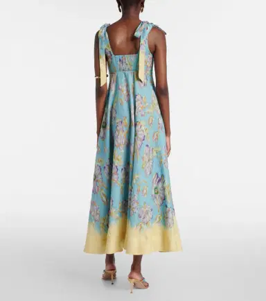 ALÉMAIS Alémais Jerry floral linen midi dress | Thumbnail 5 ALÉMAIS Alémais Jerry floral linen midi dress | Thumbnail 5