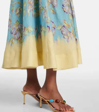 ALÉMAIS Alémais Jerry floral linen midi dress | Thumbnail 6 ALÉMAIS Alémais Jerry floral linen midi dress | Thumbnail 6
