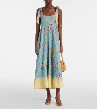 ALÉMAIS Alémais Jerry floral linen midi dress | Thumbnail 7 ALÉMAIS Alémais Jerry floral linen midi dress | Thumbnail 7