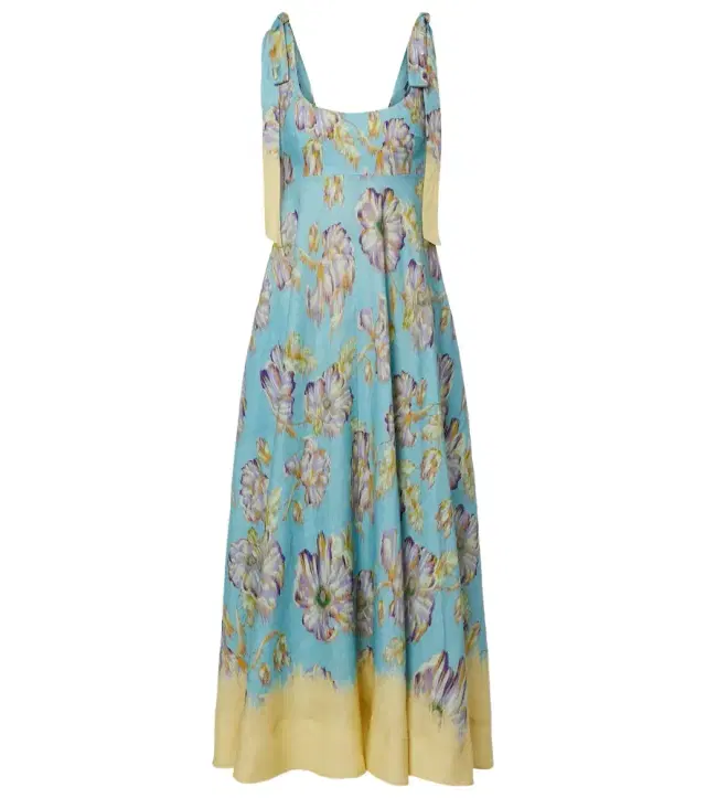 Alémais Jerry floral linen midi dress