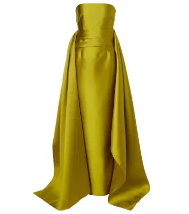 Solace London Draped strapless satin gown | Thumbnail 1 Solace London Draped strapless satin gown | Thumbnail 1