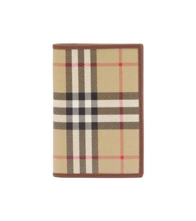 Burberry Check canvas passport holder