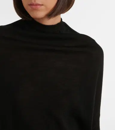 Rick Owens Crater draped virgin wool sweater | Thumbnail 6