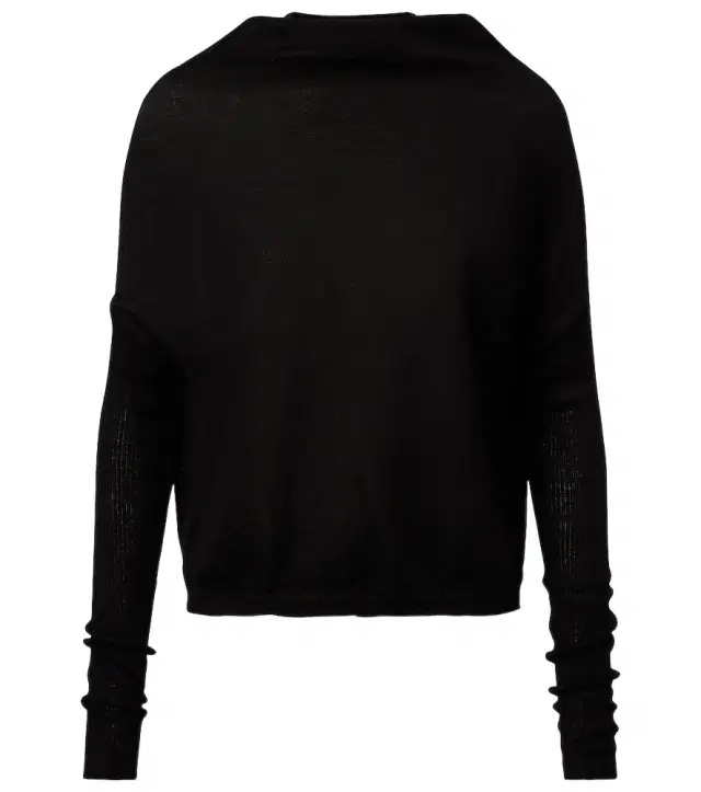 Crater draped virgin wool sweater