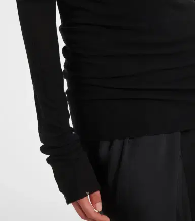 Rick Owens RIbbed-knit jersey top | Thumbnail 3 Rick Owens RIbbed-knit jersey top | Thumbnail 3