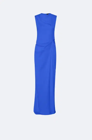 Lapointe Lightweight Satin Sleeveless Gown With Tucks | Thumbnail 4 Lapointe Lightweight Satin Sleeveless Gown With Tucks | Thumbnail 4