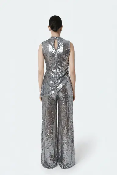 Lapointe Mesh Sequin Wide Leg Pant | Thumbnail 2 Lapointe Mesh Sequin Wide Leg Pant | Thumbnail 2
