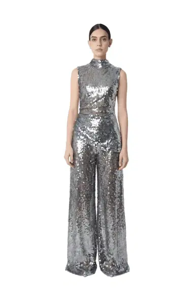 Lapointe Mesh Sequin Wide Leg Pant | Thumbnail 1 Lapointe Mesh Sequin Wide Leg Pant | Thumbnail 1