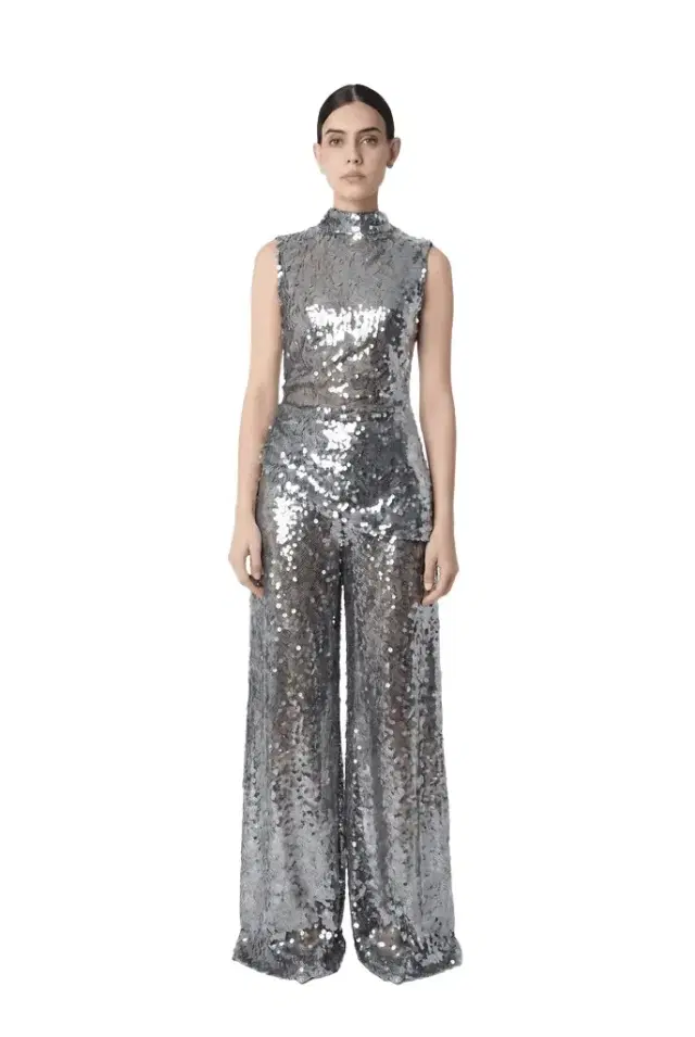 LAPOINTE Mesh Sequin Wide Leg Pant