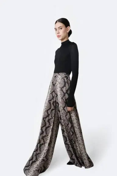 Lapointe Printed Mesh Wide Leg Pant | Thumbnail 3