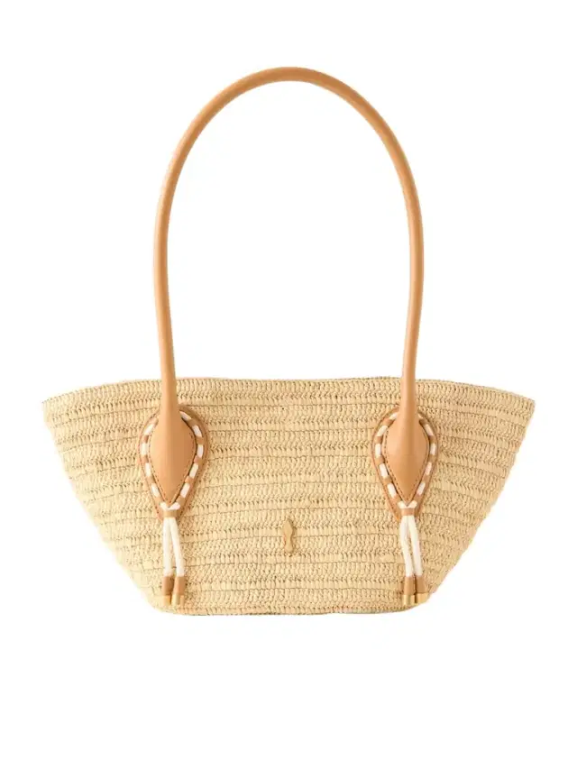 Christian Louboutin Venus Embellished Leather-trimmed Raffia Tote