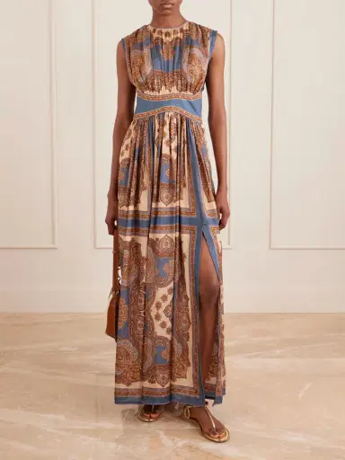 Zimmermann Mahon Gathered Printed Silk Maxi Dress | Thumbnail 2 Zimmermann Mahon Gathered Printed Silk Maxi Dress | Thumbnail 2