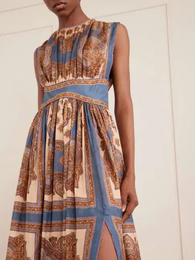 Zimmermann Mahon Gathered Printed Silk Maxi Dress | Thumbnail 4 Zimmermann Mahon Gathered Printed Silk Maxi Dress | Thumbnail 4