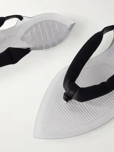 Alaïa Invisible Jelly Satin-trimmed Sandals | Thumbnail 5 Alaïa Invisible Jelly Satin-trimmed Sandals | Thumbnail 5