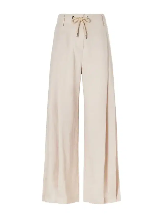 Brunello Cucinelli Linen Wide-leg Drawstring Pants