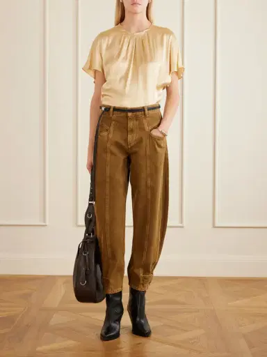 Isabel Marant Sakine Gathered Satin Blouse | Thumbnail 2 Isabel Marant Sakine Gathered Satin Blouse | Thumbnail 2