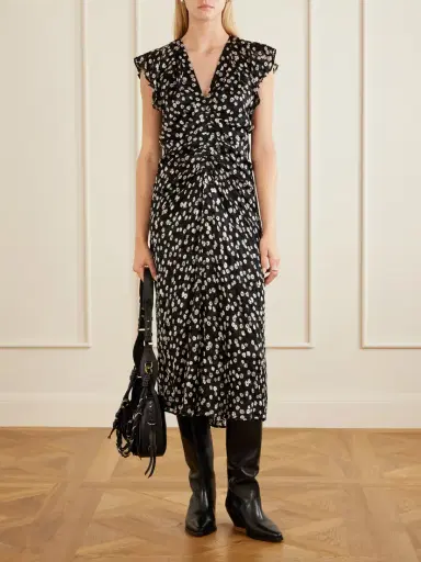 Isabel Marant Lyndsay Floral-print Chiffon Midi Dress | Thumbnail 2 Isabel Marant Lyndsay Floral-print Chiffon Midi Dress | Thumbnail 2