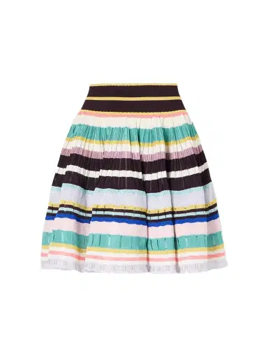 Alaïa Striped Knitted Crinoline Mini Skirt | Thumbnail 1 Alaïa Striped Knitted Crinoline Mini Skirt | Thumbnail 1