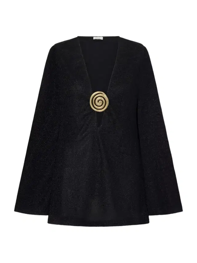 Lumiere Spiral Embellished Lurex Coverup