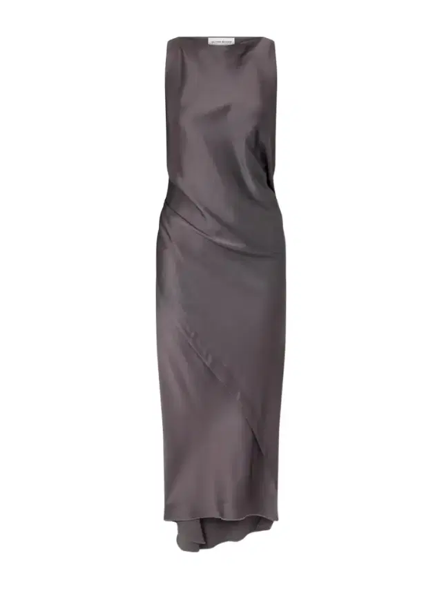 Victoria Beckham Draped Satin Midi Dress