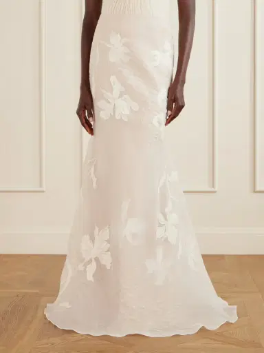 Danielle Frankel Dean Floral-embroidered Silk-blend Organza Maxi Skirt | Thumbnail 3 Danielle Frankel Dean Floral-embroidered Silk-blend Organza Maxi Skirt | Thumbnail 3