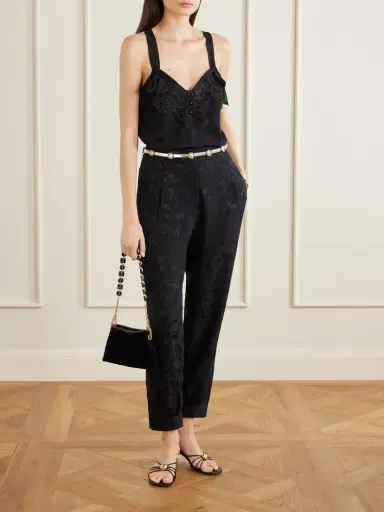 MAISON MAYLE Cabane Floral-jacquard Silk Top | Thumbnail 2 MAISON MAYLE Cabane Floral-jacquard Silk Top | Thumbnail 2