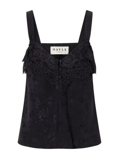 MAISON MAYLE Cabane Floral-jacquard Silk Top | Thumbnail 1 MAISON MAYLE Cabane Floral-jacquard Silk Top | Thumbnail 1