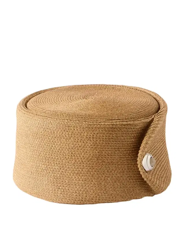 Tenley Embellished Braided Straw Turban