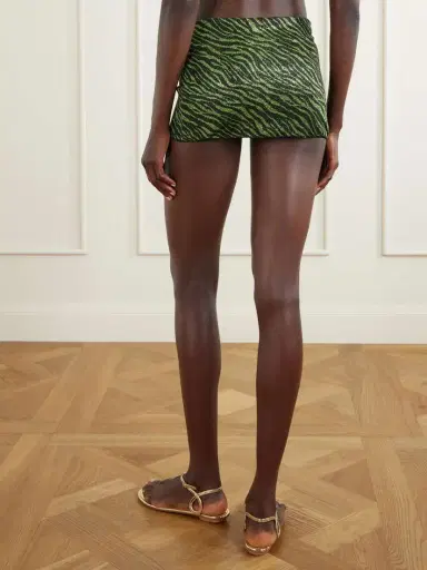 Oséree Animalier Metallic Stretch-knit Mini Skirt | Thumbnail 3 Oséree Animalier Metallic Stretch-knit Mini Skirt | Thumbnail 3