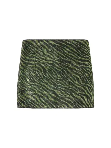 Oséree Animalier Metallic Stretch-knit Mini Skirt | Thumbnail 1 Oséree Animalier Metallic Stretch-knit Mini Skirt | Thumbnail 1