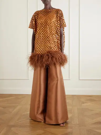 Dima Ayad Satin-twill Wide-leg Pants | Thumbnail 2