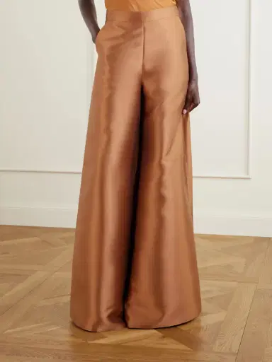 Dima Ayad Satin-twill Wide-leg Pants | Thumbnail 3