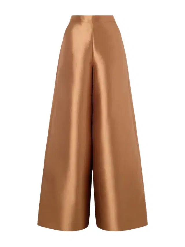Dima Ayad Satin-twill Wide-leg Pants