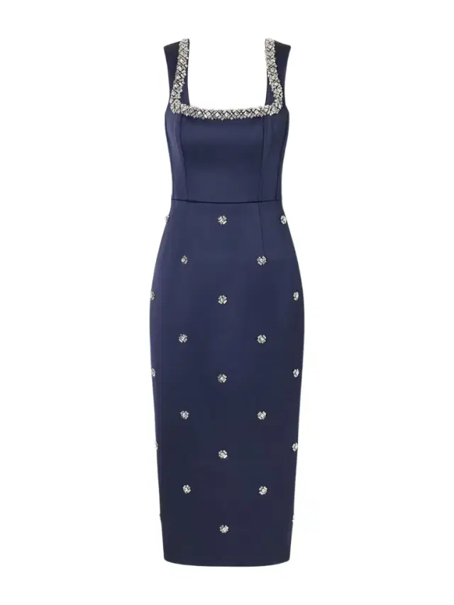 Rebecca Vallance Ayla Embellished Satin Midi Dress
