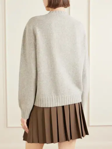 MM6 MAISON MARGIELA Logo-print Cut-out Wool-blend Sweater | Thumbnail 4 MM6 MAISON MARGIELA Logo-print Cut-out Wool-blend Sweater | Thumbnail 4