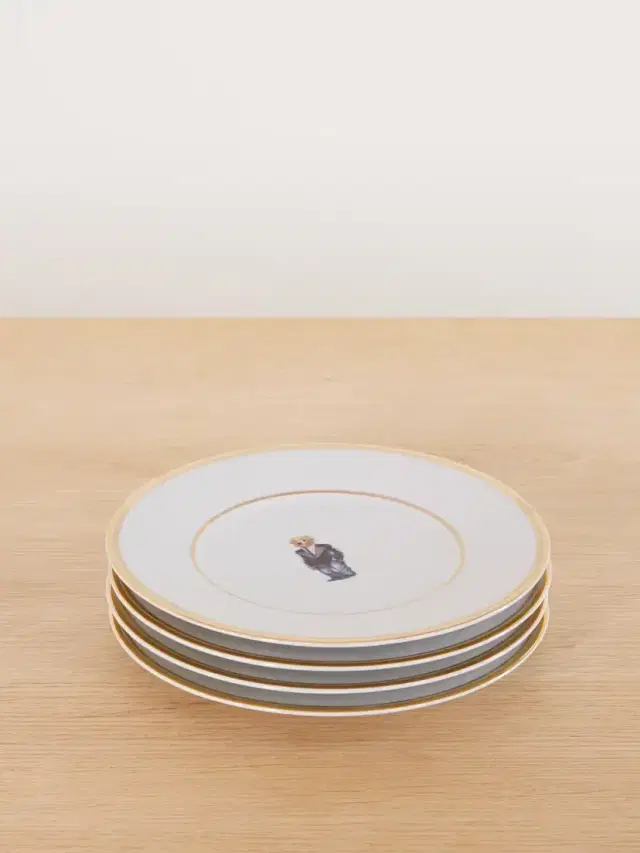 Ralph Lauren Home Wilshire Polo Bear 4-piece Porcelain Plates